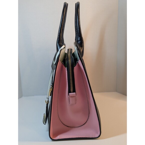 Marc Jacobs Little Big Shot Leather Satchel Black, Green & Pink - Picture 5 of 16